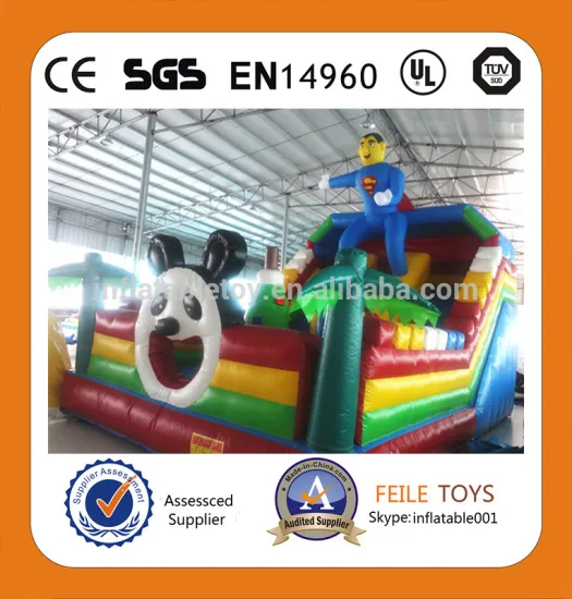 Superman inflatable obstacle course for sale,inflatable extreme challenge,inflatable bouncer