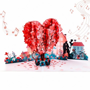 Pop-up čestitka za Valentinovo Naša ljubavna priča