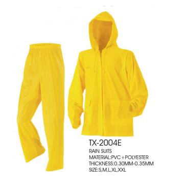 Pvc Waterproof Rain Coat Hooded Rain Coat