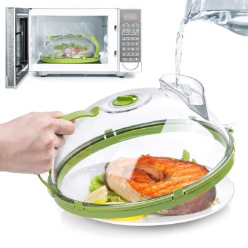 水汽船で透明なスプラッタカバーと調理器具とベイクウェア用のハンドル