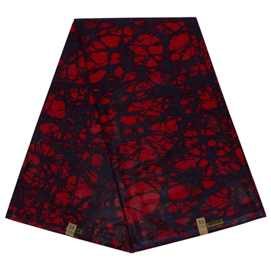 Wholesale 100% Cotton Double-Sided Wax Prints: African Fabric, Red Batik Hollandis & Ankara Style