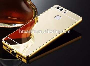 For Huawei P9 Luxury Mirror Aluminum Case Metal Ultra Slim Acrylic Back Cover For Huawei P9 5.2inch