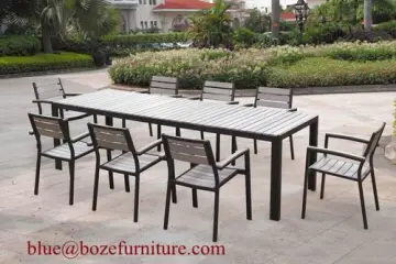 Poly Wood Dining Set Outdoor Plastic Wood Furniture (BZ-P007)