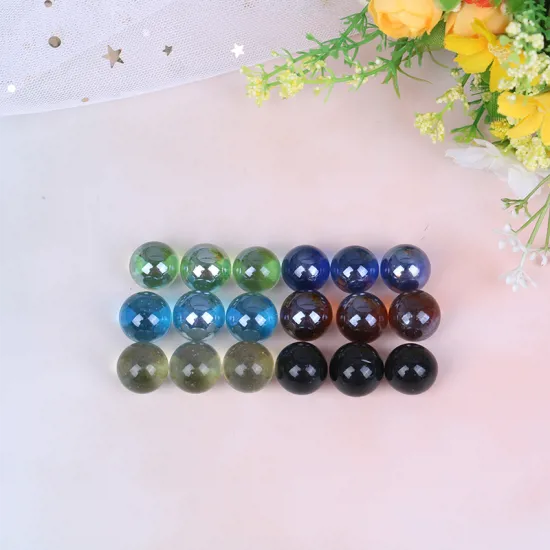 10pcs Marbles 16mm Glass Marbles Knicker Glass Balls Decoration Color Nuggets Toy Wholesale