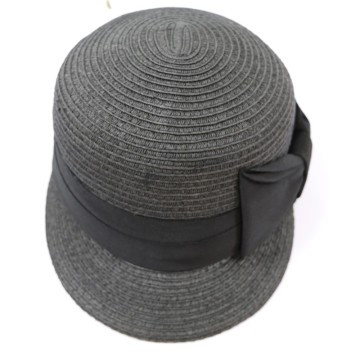 Wholesale cute bowknot paper straw ladies visor hat