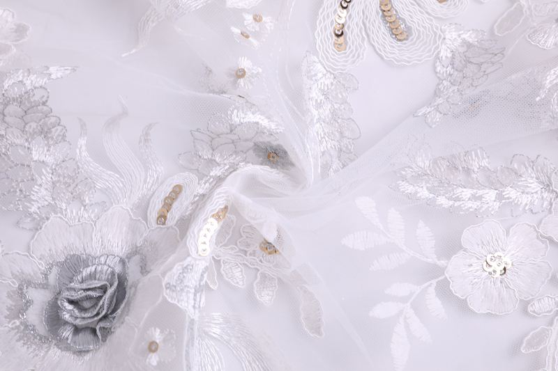 Glitter Sequins Embroidery Fabric