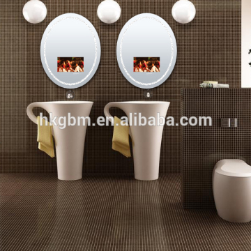 2016 fashion waterproof magic mirror for bathroom with video/image playing