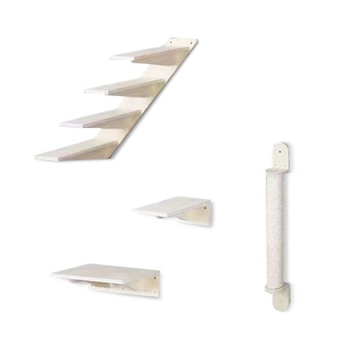 Modern Large Wall Wooden Cat Climbing Scratching Tree