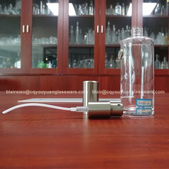 Metal Cover 100ML Vintage Glass Perfume Bottles Transparent Sprayer Glass Bottle