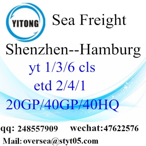 Shenzhen port sea freight shipping to Hamburg