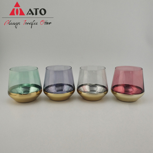 ATO Eierform Kristallglas Rot Whiskyglas