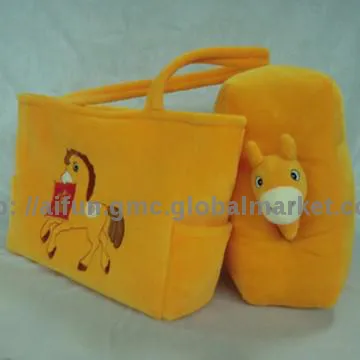 New year festive objects, Plush Bag, Pillow and Purse set toy