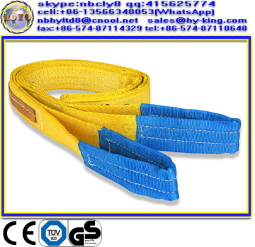 CE GS approved 6ton yellow polyester lifting belt , lift strap , hoist belt