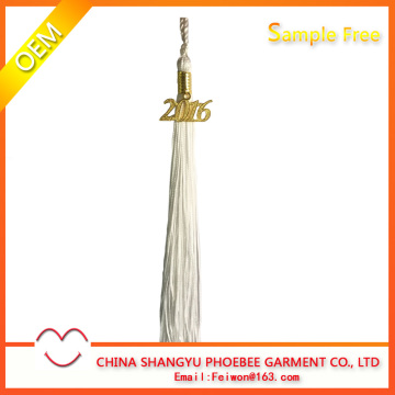 Hot Sell Graduation Cap White Tassel With Gold 2016 Charms