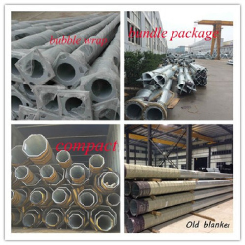 35kV Polygon Galvanized Steel Electric Pole