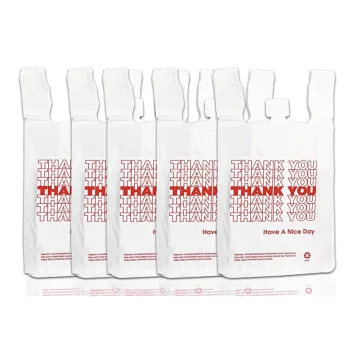 High Cost-Effective Reusable Thank You Plastic Bags