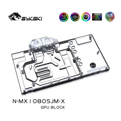 Bykski GPU Water Block for Maxsun GTX1070Ti JetStream Graphics Card - 5V/12V RGB N-MX1080SJM-X