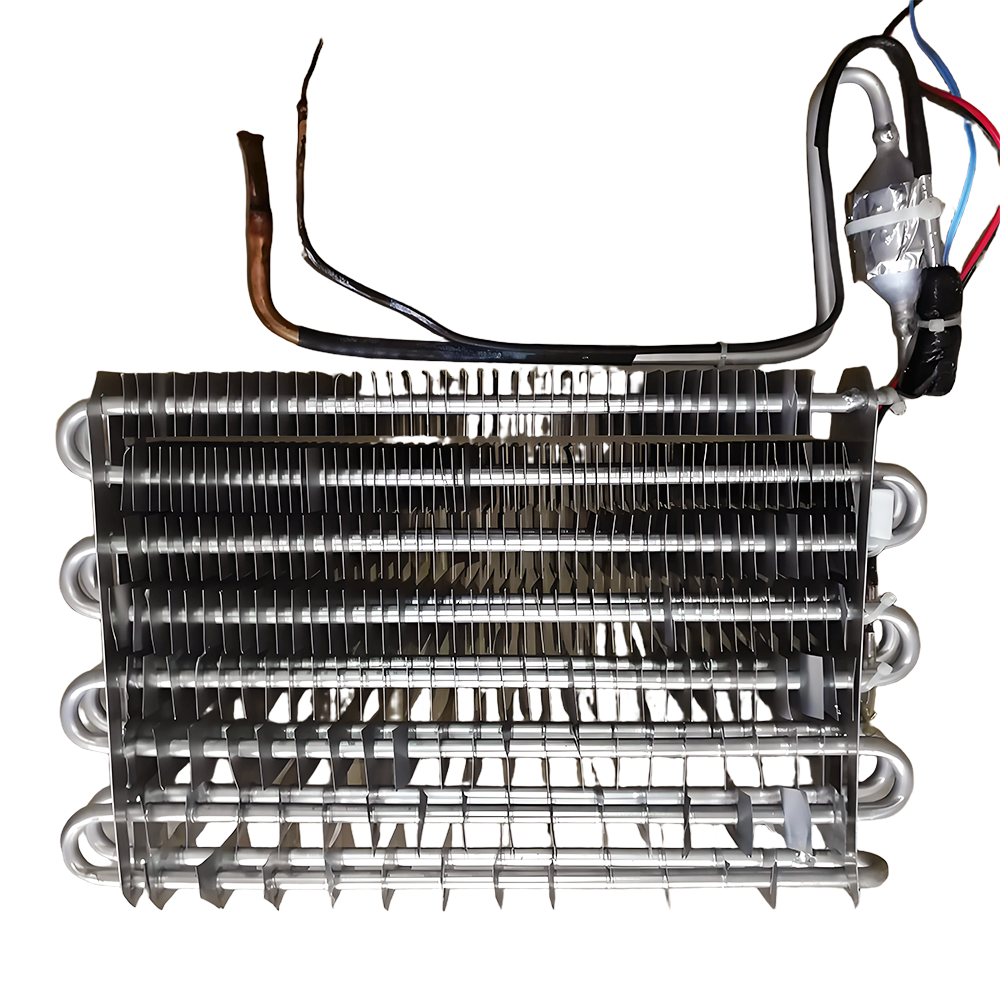 Convenience store glass-door cooler condenser