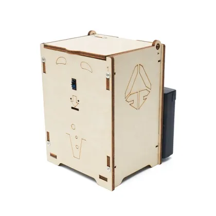 DIY Wooden Intelligent Sensor Trash Can with Infrared Induction Technology