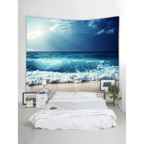 Tapestry Wall Hanging Ocean Sea Wave Beach Series Tapestry Blue Tapestry for Bedroom Home Dorm Decor