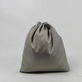 Printed Recyclable Grey Large Drawstring Canvas Bag