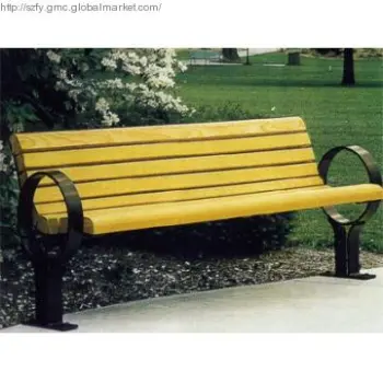 Outdoor Bench, Park Chair, WPC Furniture, Plastic Wood Bench
