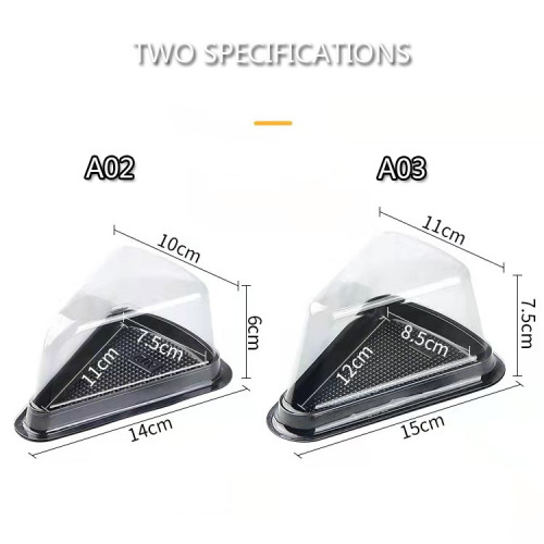 High Quality Triangle Clear Plastic Pet Cake Container