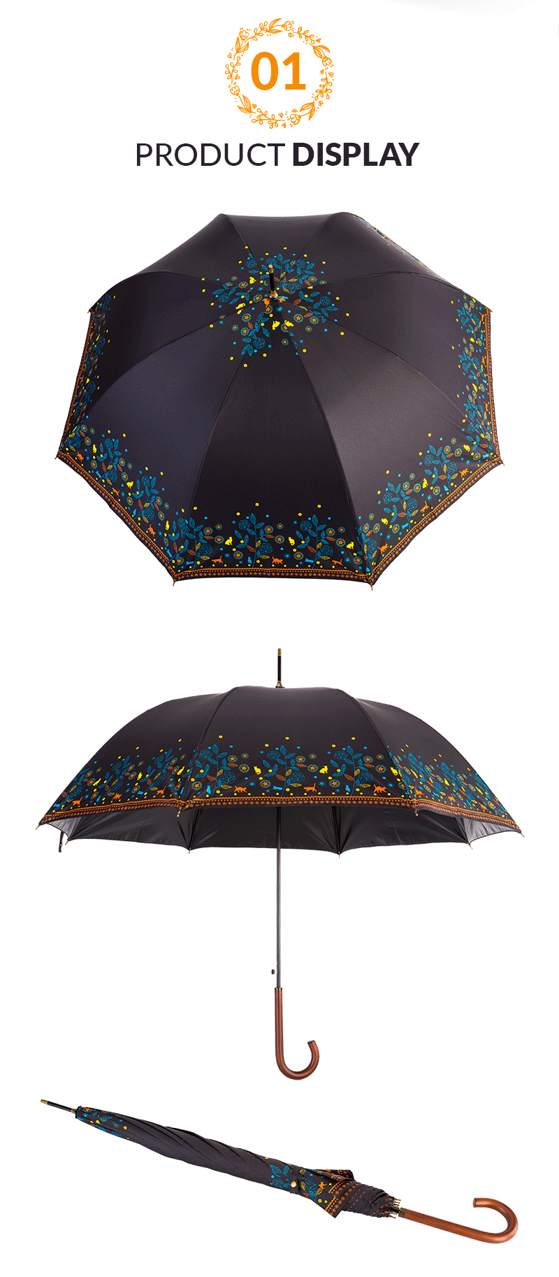 ladies stick umbrella