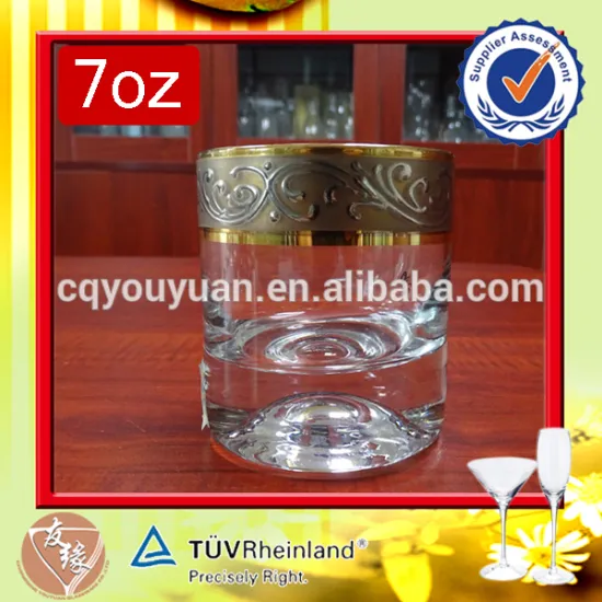 High grade handmade drinkware 7oz round bottom whisky tumbler glass