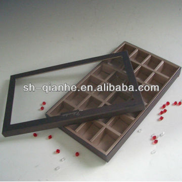 Rectangular chocolate window box truffles