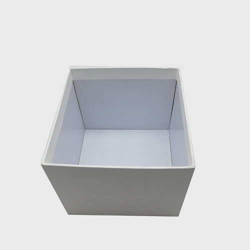 White Color Silver Stamping Rigid Cardboard Flower Box