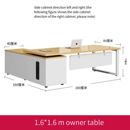 Modern Boss Desk: Executive Office Table for Boss Workspace