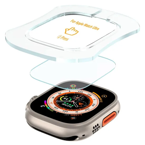 Tempered Glass Screen Protector for Apple Watch Ultra 2 49mm - Silk-Print Hybrid Material