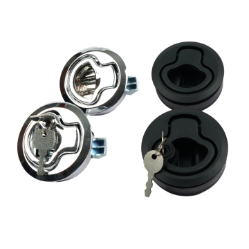 Black Edelstahl Kunststoff Drehschloss Flush Pull Hatch Latch für Wohnmobil- und Wohnmobiltüren