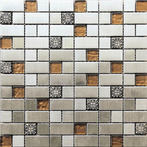 mosaico de diseño especial con diferentes materiales