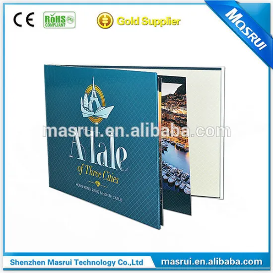Best Marketing Tool Europe Features with Elegent Design Customized LCD Video Brochure Card Video In Print