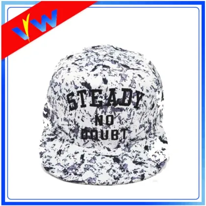 5 Panels All Covered Snapback Cap