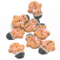 Hot Selling Brown Snowman Flat Back 100pcs/bag Resin Cabochon For DIY Toy Craftwork Decoration Beads Phone Ornaments