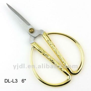 6 inch New Golden plated professional tailor scissors