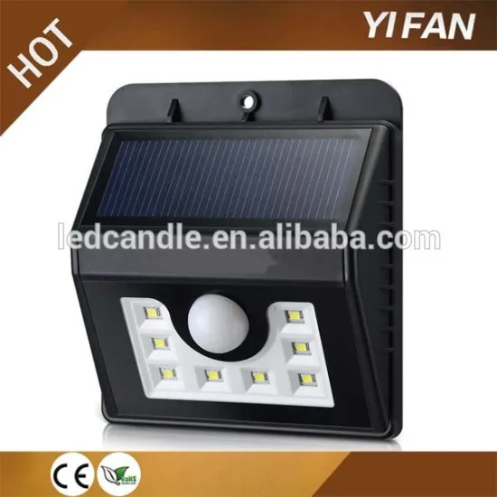 High power IP65 Solar Powered Outdoor 8 LED Motion Activated Detector Sensor Security Garden Light