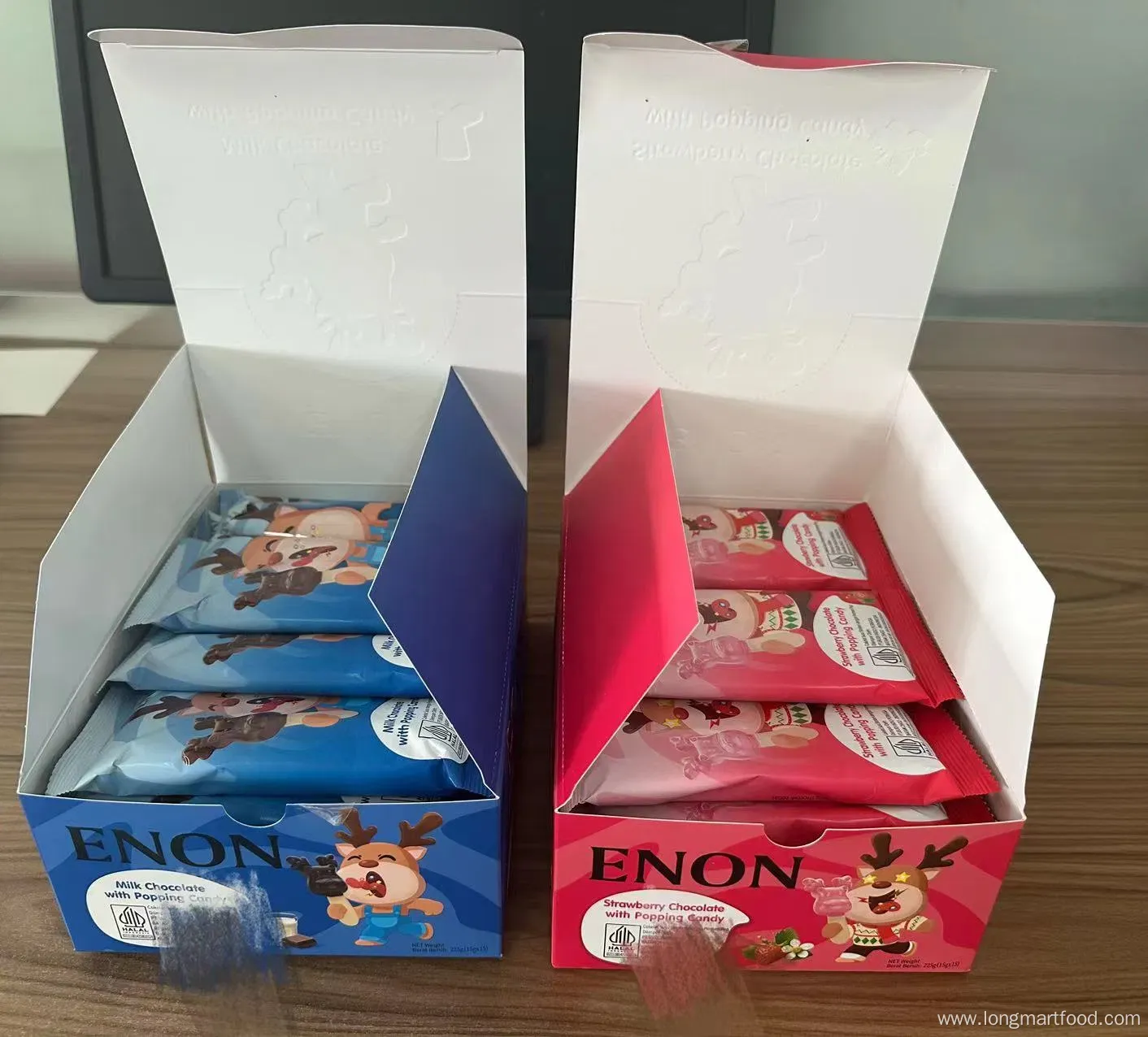 Strawberry Elk Lollipop with Popping Candy