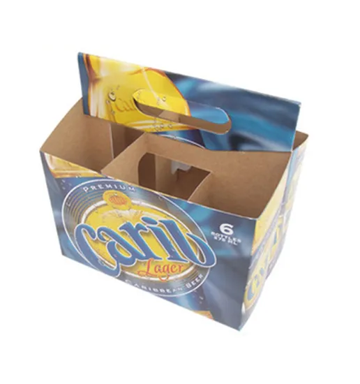Color Printing Custom Beer Packaging Carrier Box