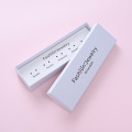 anillo pendiente collar brazalete conjunto caja de papel de joyería blanca personalizada barata con logotipo personalizado