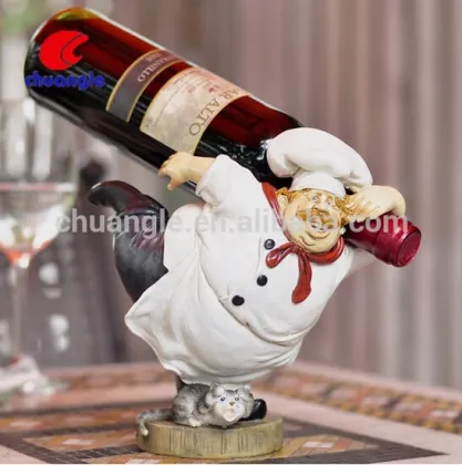 Chef With Wine Figure,Hot Sell Chef With Wine Figure