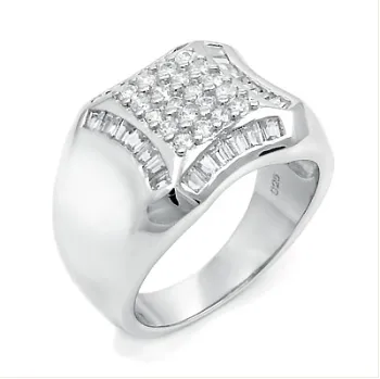 silver engagement rings for man