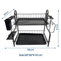 Latest Products Simple Antirust Attractive Newest Large Capacity Kitchen Dish Rack With Plastic Bottom Tray