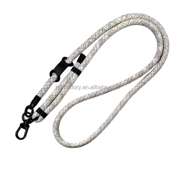 Dây đeo cổ bằng điện thoại polyester nylon quảng cáo với dây buộc cổ tay có thể thu vào PVC và người giữ ID