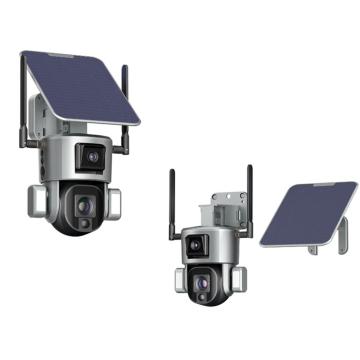 Nova câmera de segurança híbrida solar 10x Zoom