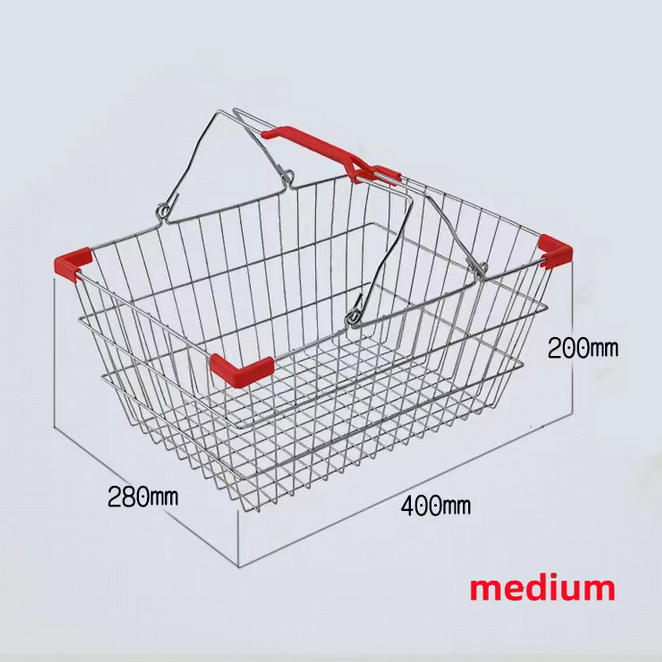 Supermarket Shopping Metal Wire Basket