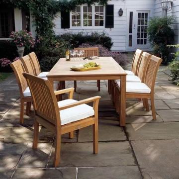 MORE DESIGN Free Sample Waterproof Teak Wood Outdoor Dining Table